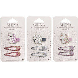 SIENA Pack 1 unicorn hairclip + 2 glitter snap hair clips (209107443 0) Multicolor Κορίτσι Collection SU24