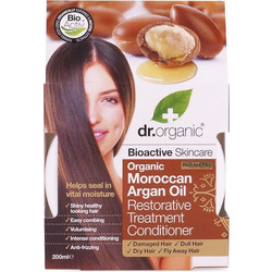 Dr. Organic Moroccan Argan Oil Restorative Μάσκα Μαλλιών για Όγκο Επανόρθωση & Φριζάρισμα για Ξηρά & Ταλαιπωρημένα Μαλλιά 200ml