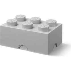 Lego Storage 6-Stud Brick Grey για 3+ Ετών