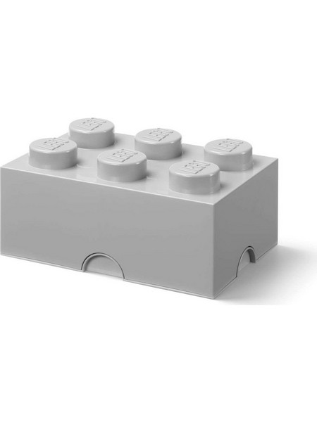 Lego Storage 6-Stud Brick Grey για 3+ Ετών