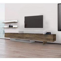 Megapap Έπιπλο Τηλεόρασης Ξύλινο Καφέ Μ180xΠ31.3xΥ41.7cm Nirvana GP042-0179,1