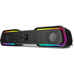 SVEN 450 Ηχεία Υπολογιστή 2.0 5W με Bluetooth & RGB Φωτισμό Black