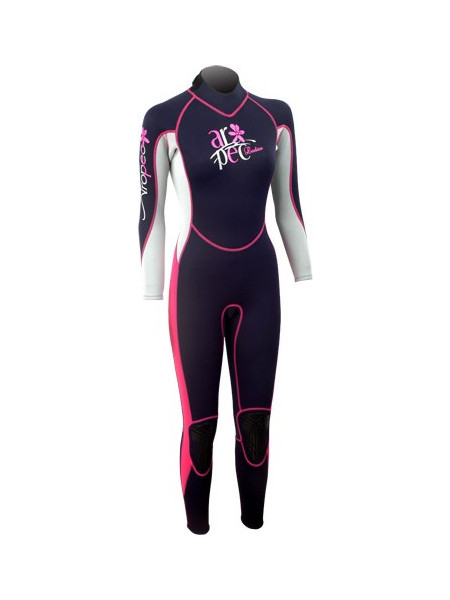 Aropec Dark Blue/Fuchsia Γυναικεία Ολόσωμη Στολή Κατάδυσης Neoprene για Θαλάσσια Σπορ 2.5mm