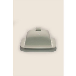 Coincasa πορσελάνινο μπολ βουτύρου με καπάκι 11 x 18 cm - 006689454 Εκρού
