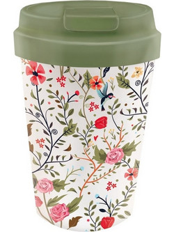 Chic Mic Κούπα φυτική Flowers and birds 350ml BPE109