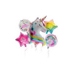 Set of 5 Birthday Party Balloons - Let's Party
