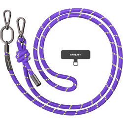 SwitchEasy MagEasy Rope Strap & Strap Card 8.3mm - Αποσπώμενο Λουράκι Λαιμού για Θήκες Κινητών iPhone - Purple / Green (MPHIPH188PE23)