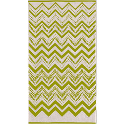 Lino Home Zigzage Πετσέτα Θαλάσσης Πράσινη 86x160cm