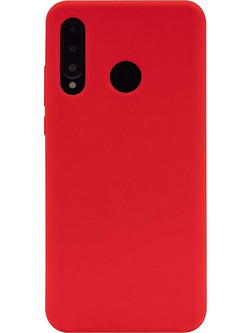 Θήκη Silky Silicone Back Cover για Huawei Y7P/P40 Lite-E, κόκκινη