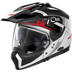 Nolan N70-2 X Bungee 39 Metal White Black Red Κράνος Μηχανής Crossover / Modular 1500gr