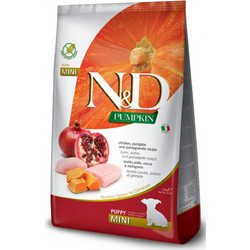 Farmina N&D Pumpkin Grain Free Puppy Mini with Chicken, Pumpkin & Pomegranate 800gr