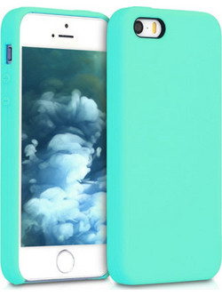 Back Cover Θήκη Λεπτής Σιλικόνης Matte για iPhone 5 Τιρκουάζ