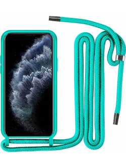Back Cover Σιλικόνης με Λουράκι Τιρκουάζ SAMSUNG GALAXY A55