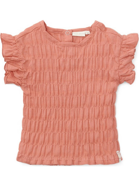 Little Dutch Μπλουζάκι κοντομάνικο με βολάν Rose Pink