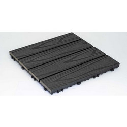 Πλακάκι WPC Με 3D Όψη Ξύλου 30x30cm Γκρι Σκούρο - Showood