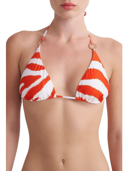 Sugarfree Bikini Top Τριγωνάκι Animal Print Λευκό Κόκκινο 24801200-622