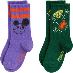 MINI RODINI Ritzrats 2-pack socks (2416011200 TYPE) Multicolor Κορίτσι Collection FW24-25