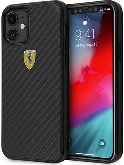 Ferrari On Track Real Carbon FERCAHCP12SBK Θήκη iPhone 12 mini Black