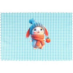 Σουπλά Φαγητού Dimcol Winter Bunny 39 35X50 Σιελ