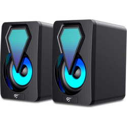 Havit SK210 Ηχεία Υπολογιστή 2.0 6W με RGB Φωτισμό Black