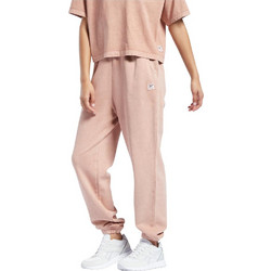 Reebok Γυναικείο Παντελόνι Φόρμας Fleece με Λάστιχο Nude H49296
