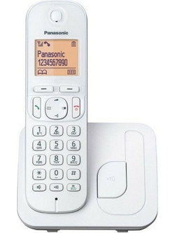 Panasonic KX-TGC210 Ασύρματο Τηλέφωνο με Ανοιχτή Ακρόαση Λευκό