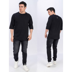 Κοντομάνικο T-Shirt 3/4 SUGA 4001 Μαύρο