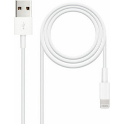 Nanocable USB-A to Lightning Cable 2m White NANOCABLE10.10.0402