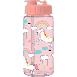 iDrink Unicorn Παιδικό Μπουκάλι Πλαστικό BPA Free Ροζ 400ml