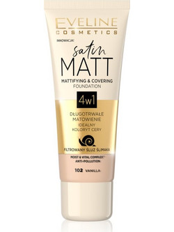 Eveline Satin Matt Mattifying & Covering 102 Vanilla Liquid Foundation 30ml
