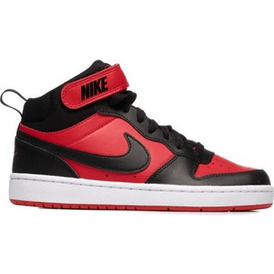 Nike Court Borough MID Παιδικά Sneakers Μποτάκια Μαύρα Κόκκινα