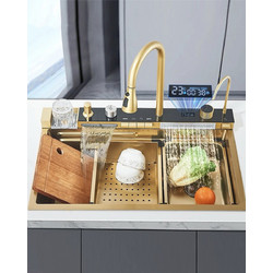 Naron NR-5521BG Ένθετος Νεροχύτης Inox Brushed Gold