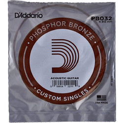 D'Addario PB032 Χορδή Ακουστικής Κιθάρας Phosphor Bronze 32"