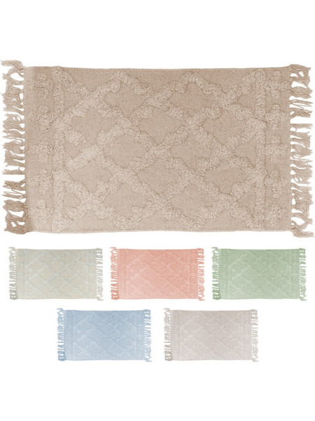 ΠΑΤΑΚΙ ΜΠΑΝΙΟΥ ΒΑΜΒΑΚΕΡΟ COTTON OSTUNI ΜΕ ΚΡΟΣΙΑ 50x70CM No40477