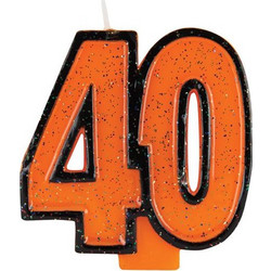 Κεράκι Νούμερο 40 Glitter Creative Converting