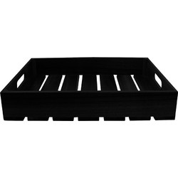 Κουτί Μπουφέ ξύλινο ακακίας με λαβές GN1 1x11cm βάθος μαύρο TableCraft c484518