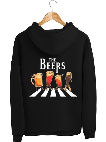 Sol's Ανδρικό Φούτερ με Κουκούλα με Σχέδιο «The Beers» Μαύρο HOOD903