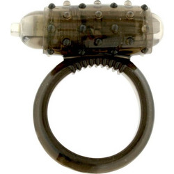 Seven Creations Mini Vibrating Cockring Ελαστικό Δαχτυλίδι Πέους Σιλικόνης με Δόνηση Μαύρο