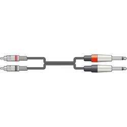 2R-2M6J150 Καλώδια Ήχου 2 x 6.3mm Mono Jack - 2 x RCA 1,5m (Τεμάχιο)