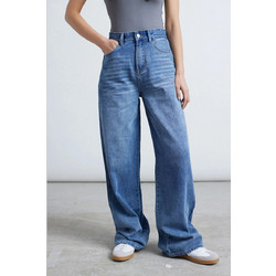24Colours Women's Denim Pants Γυναικείο Παντελόνι Cotton/Viscose/Polyester Wide Fit - Blue 80365