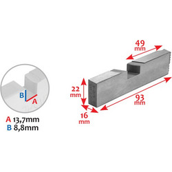 BULLE ΜΑΧΑΙΡΙΑ 2 1/2"-4" BSPT HSS ΓΙΑ 43366 (43347)