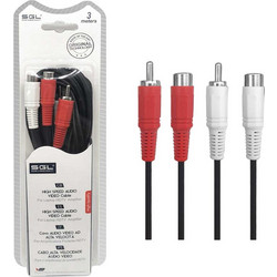 Καλώδιο Σήματος RCA 1546 2xRCA m-f/2xRCA m-f 3m