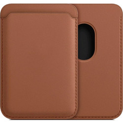 Universal Θήκη KWmobile Card Holder Πορτοφόλι MagSafe από PU Δέρμα για Κάρτες - Brown (54606.05)