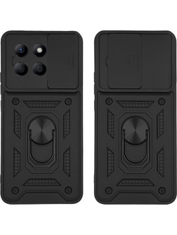 Sonique Ring Armor CamPro Θήκη Honor X8b Μαύρο