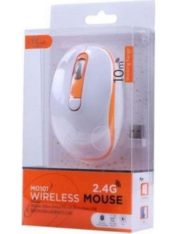 Ellietech MO101 Ασύρματο Ποντίκι White Orange