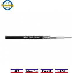 TASKER TSK1079 CPR CCA | Καλώδιο video COAX HDTV-HD SDI 75Ω, Πιστοποιημένο Κατά CPR, Μπλε Σκούρο (Κουλ. 100m)