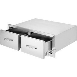 Vevor 75*25cm Συρτάρι Bbq Διπλά Οριζόντια Συρτάρια ανθεκτικά με ντουλάπι αποθήκευσης