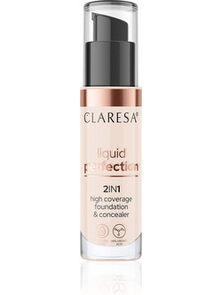 Claresa Liquid Perfection 2 In 1 High Coverage & Concealer 101 Liquid Foundation 34gr