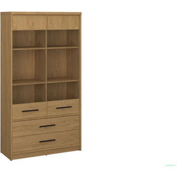 Βιτρίνα Pavi Βελανιδιά με 2 συρτάρια 84.3x33.8x156.4cm AlphaB2B