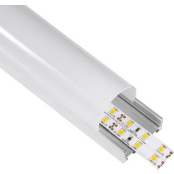 GloboStar(R) SURFACEPENDANT-PROFILE 70870-3M Προφίλ Αλουμινίου - Βάση + Ψύκτρα Ταινίας LED με Λευκό Γαλακτερό Κάλυμμα - Επιφανειακή + Κρεμαστή Χρήση - Πατητό Κάλυμμα - Ασημί - 3 Μέτρα - Μ300 x Π4.5 x